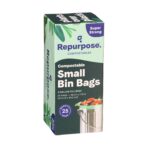 Repurpose Compostables Repurpose 3 Gallon, 11 Liter Super Strong, Small Compostable Trash Bags, Biodegradable Products Institute (BPI) Certified, 25 Count - Image 9