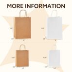 YEEHAW Brown Paper Bags with Handles Bulk 8"x4.5"x10.8" 100Pcs Gift Kraft Bags Medium Size, Brown Craft with Handles, Gifts Bag Bulk for Retail, Party, Shopping, Valentines - Image 5