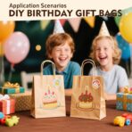 YEEHAW Brown Paper Bags with Handles Bulk 8"x4.5"x10.8" 100Pcs Gift Kraft Bags Medium Size, Brown Craft with Handles, Gifts Bag Bulk for Retail, Party, Shopping, Valentines - Image 6