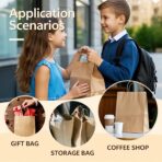YEEHAW Brown Paper Bags with Handles Bulk 8"x4.5"x10.8" 100Pcs Gift Kraft Bags Medium Size, Brown Craft with Handles, Gifts Bag Bulk for Retail, Party, Shopping, Valentines - Image 7