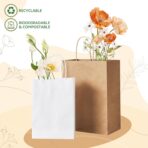 YEEHAW Brown Paper Bags with Handles Bulk 8"x4.5"x10.8" 100Pcs Gift Kraft Bags Medium Size, Brown Craft with Handles, Gifts Bag Bulk for Retail, Party, Shopping, Valentines - Image 8