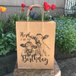 Lsoiapk Custom 25 50 100 Paper Gift Bags with Handles,Personalized Retail Kraft Paper Bags with Logo,Party Favor Thank You Bag for Birthday,Baby Shower,Small Business (Small, 15x8x21cm) - Image 8