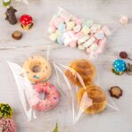 Clear Resealable Cellophane Bags 6 X 6 Inch Self Sealing Cellophane Bags, 200Pcs Cookie Bag with Seal Packaging Treat Bag for Wrapping Bread, Soaps, Candies and Party Favors - Image 7