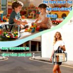 6 Pack Clear Toy Storage Organizer Bags Large with Double Zipper Waterproof PVC Material Travel Toy Organizer Pouch with Handles for Puzzle, Blocks, Board games, Kids Books Toy Organizing - Image 8