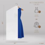 Hayden Hill Luxury Organic Cotton Garment Storage Bag - Short 40 Inch - Breathable Hanging Clothes Bag for Short Dresses, Jackets & Suit Bags for Closet Storage - Certified Carbon Neutral - Image 3