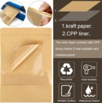 Blisstime 50 Pack Kraft Paper Stand Up Pouch Bags, Resealable Bag with Transparent Window and Tear Notch for Multipurpose Storage (4 X 6 Inches) - Image 5