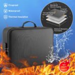 Fireproof Waterproof Document Bag with Lock - Mondoshop Portable Waterproof Document Organizer for Important File - Fire Proof Travel Storage Case with Zipper for Laptop, Passport, Certificates, Cards - Image 3