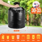 Delxo 30-33 Gallon Trash Bags, 250 Count – Medium Duty Garbage Bags, Thick, Durable & Puncture-Resistant Plastic Bolsas para basura, Perforated Design– Made in USA for Kitchen, Yard, Office (Black) - Image 3