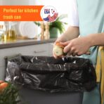 Delxo 30-33 Gallon Trash Bags, 250 Count – Medium Duty Garbage Bags, Thick, Durable & Puncture-Resistant Plastic Bolsas para basura, Perforated Design– Made in USA for Kitchen, Yard, Office (Black) - Image 7