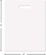 Purple Q Crafts Clear Plastic Bag With Handles 12"x15" Clear Frosted Die Cut Plastic Bags With Handles 100 Pack for Merchandise, Retail, Gifts, Trade Show and More (12"x15")… - Image 4