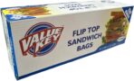 Generic Value Key Flip Fold Top Sandwich Bags, Plastic Bags 150 Count - (Pack of 2), Clear - Image 3