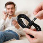 Data Cable Organizer, 2025 New Elastic Silicone Cable Straps Cord Organizer, Reusable Cable Ties Wire Organizer for Bundling and Fastening Earphone, Phone Charger (6 Pcs) - Image 8