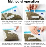 Reusable BPA Free Vacuum Sealer Bags (8.5 * 8.5in), 31 Pcs (24 Pcs Vacuum Zipper Bag & 2 Seal Clips & 5 Air Valves), Plastic, Clear, Double Zipper Seal, Microwaveable, Food Storage, Cooking - Image 6