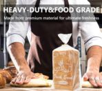 Bread Loaf Packing Bags with Ties, Printed Large Bakery Homemade Bread Plastic Bags, 8” x 4” x 18”,40 Pack, Printed Container Reusable Adjustable - Image 4