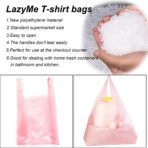 LazyMe T Shirt Bags, Bolsas De Plastico Para Negocio,12x20 Inches Plastic Shopping Bags with Handles for Grocery, Business, Restaurant Use (Pink 100pcs) - Image 6