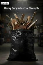 95-96 Gallon Extra-Large Black Garbage Can Liners, Heavy-Duty Trash Bags, 50 Bags, 1.5 Mil Thick, Ideal for Commercial & Home Use - Image 4