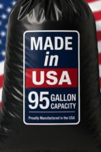 95-96 Gallon Extra-Large Black Garbage Can Liners, Heavy-Duty Trash Bags, 50 Bags, 1.5 Mil Thick, Ideal for Commercial & Home Use - Image 7