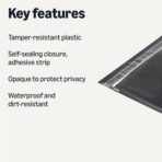Amazon Basics Poly Mailers, Shipping Bags, Self-Sealing Envelopes, Black, 10" x 13", 100 pack - Image 3
