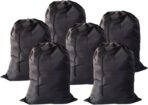Extra Large Laundry Bag 6 Pack, Travel Laundry Bags with Drawstring Closure, 30"x40", for college, dorm and apartment dwellers (6Pcs Black) - Image 3