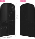Woanger 6 Pcs Garment Bags for Dance Costumes Clear PVC with Zippers Garment Bag with Pockets Dance Costume Organizer Carrier for Storage Cover for Adult(Black,20'' X 40'') - Image 3