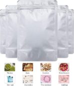 LZLPACKING 100 Pieces smell proof mylar bags,resealable packaging pouch bag with clear window for food storage,stand up pouch bags,lipgloss,eyelash jewelry electronics storage(6×9 Inch) - Image 8