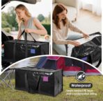 6 Pack Extra Large Heavy Duty Moving Bags with Reinforced Zipper & Wide Handles, Moisture-Resistant Storage Bins Packing Cubes for Clothes, College Dorm, Travel, and Home Organization, Black - Image 9