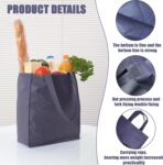 50Pcs Reusable Non Woven Shopping Bags Large Foldable Totes Bag with Handles Grocery Handbag Bulk for Boutiques - Image 5