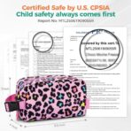 Choco Mocha Snack Bag for Kids Small Cooler Bags Insulated & Freezable Snack Bag For School Toddler Snacks Bag, Dinosaur Pink - Image 4