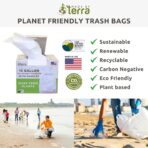 USDA Certified - Plant Based Kitchen Trash Bags with HANDLES, 13 Gallon Standard Size - 45 Bags - Image 8