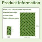 Green Dog Poo Bags Lavender scent - 270 Large Biodegradable Poop Bags, Extra Thicken Strong Corn Starch Blended Compostable Leak Proof Poop Waste Bag for Dogs - Image 8