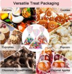 HRX Package 120pcs Iridescent Cellophane Treat Bags with Ties, 6x9 inch Holographic Plastic Goody Bags for Candy Party Favors Small Gifts - Image 5