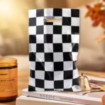 Mikzhskr 30Pcs Race Car Party Favors Bag Goodie bags Racing in Speed Party Decorations Soccer Theme Black and White Checkered Candy Bags with Handles for Kids Race Car Birthday Party Supplies - Image 8
