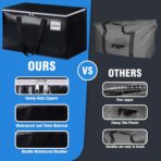 BlissTotes Collapsible Moving Bags - Heavy Duty Boxes with Zippers and Handles, Space Saving Packing Totes for Moving Supplies Storage (93L, 6-Pack, Black) - Image 4