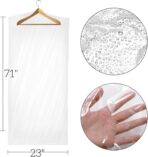 AVLA 50 Pack 71 Inch Clear Garment Bag, Extra Long Plastic Dry Cleaning Bag, Dry Cleaner Hanging Clothes Cover, Dust-proof Transparent Dress Protector Bag for Coat Suit Closet Storage Home Laundry - Image 3
