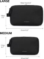 BAGSMART Toiletry Bag for Men, Travel Toiletry Organizer Dopp Kit Water-resistant Shaving Bag for Toiletries Accessories, Door Room Essentials, Black-medium - Image 7