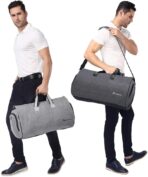 Convertible Garment Bag with Shoulder Strap, Modoker Carry on Garment Duffel Bag for Men Women - 2 in 1 Hanging Suitcase Suit Travel Bags (Black) - Image 8