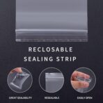 4 x 6 Inch 200Pcs Small Plastic Bags, 2 Mil Small Zip Bag, Transparent Jewelry Bags Reclosable, Clear Mini Baggies, Resealable Lock Poly Bag for Pill, Beads, Screws, Packaging - Image 3