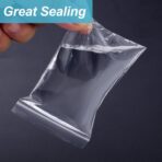 4 x 6 Inch 200Pcs Small Plastic Bags, 2 Mil Small Zip Bag, Transparent Jewelry Bags Reclosable, Clear Mini Baggies, Resealable Lock Poly Bag for Pill, Beads, Screws, Packaging - Image 6