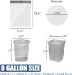 8 Gallon Trash Bags - Medium Size, 42 Count, Unscented, Tear Resistant, Ideal for Bathroom, Kitchen, Office - Image 6