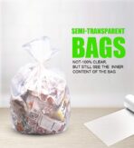 Small Clear Trash Bags – FORID 2.6 Gallon Garbage Bags Wastebasket Bin Liners 220 Count Plastic Trash Bags for Bathroom Bedroom Office Garbage Can (220 count) - Image 3