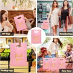 100 Pack Thank You Bags, 9x12 Inch Thank You Merchandise Bags Extra Thick Reusable Plastic Shopping Bag with Handles Goodie Bag for Small Business Retail Boutique Wedding Birthday Party Gifts (Pink) - Image 8