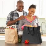 50Pcs Reusable Non Woven Shopping Bags Large Foldable Totes Bag with Handles Grocery Handbag Bulk for Boutiques - Image 3