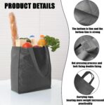 50Pcs Reusable Non Woven Shopping Bags Large Foldable Totes Bag with Handles Grocery Handbag Bulk for Boutiques - Image 5