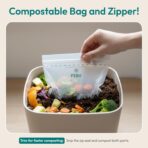 FEBU Sandwich Compostable Food Storage Bags, 180 Count | Certified Home Compostable & Biodegradable | PFAS & BPA Free, Non-Plastic Zipper Bags | Leak-Proof & Resealable | 6.5"x 5.88” - Image 7