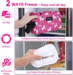 Cerbonny Small Cooler Bag - Freezable Lunch Bag for Work, School, Travel - Mini Insulated Bag for Kids & Adults - Fit for Yogurt - 3+ (Red Unicorn) - Image 4