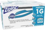 Ziploc 94604 Double-Zipper Freezer Bags, 1gal, 2.7mil, Clear w/Label Panel (Case of 250) - Image 3