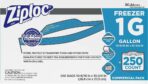Ziploc 94604 Double-Zipper Freezer Bags, 1gal, 2.7mil, Clear w/Label Panel (Case of 250) - Image 4