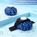 Reusable Ice Pack for Injuries & Pain Relief, Snowflake Design Hot & Cold Therapy Pack, Leak-Proof Ice Bag for Muscle, Joint Pain & Swelling, First Aid, Sports & Home Use (9 Inch, Blue) - Image 4