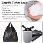 LazyMe T Shirt Bags, Black Plastic Bags with Handles for Grocery and Shopping Retail, Bolsas De Plastico Para Negocio, 12x20 Inches (50 pcs) - Image 6