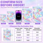 ANZNKU Holographic Bags 5x7 Mylar Bags Resealable 50PCS, Packaging Bag Smell Proof Pouches Baggies for Goodie Snack Easter Candy Jewelry Freshie Party Favor, Small Plastic Gift Bag for Small Business - Image 3